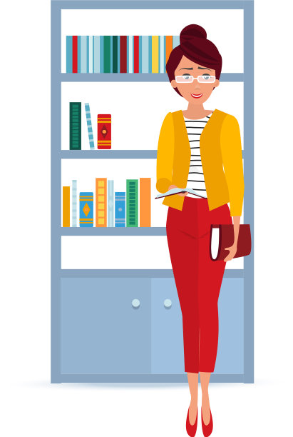 漂亮时尚的女孩在图书馆看书图片下载