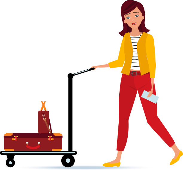 拿着夏天飞机机票的女孩图片下载