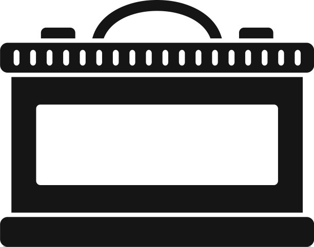 汽车电池图标简约风格图片下载
