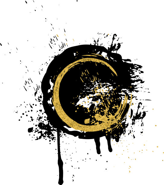 抽象手绘画黑漆墨刷图片下载