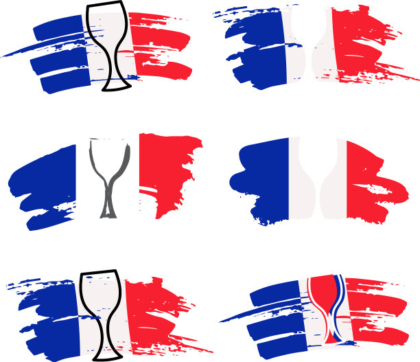 设抽象笔触划旗法国图片下载