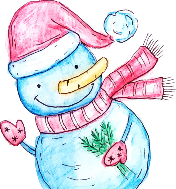 卡通横幅的节日主题与雪人图片下载