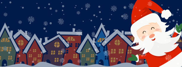 以圣诞老人为主题的卡通横幅图片下载