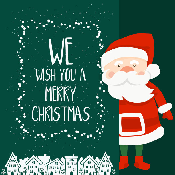 卡通节日主题与圣诞老人图片下载