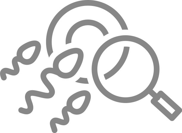放大镜下的卵子和精子线条图片下载