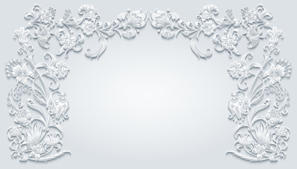 花卉手绘复古边界图片下载