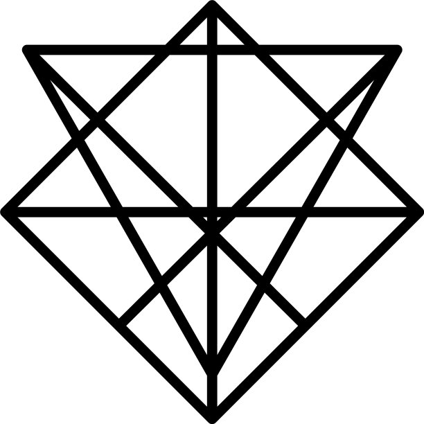 几何菱形和三角形形状的图标线图片下载