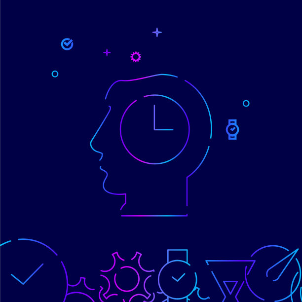 时间管理线图标符号象形符号符号图片下载