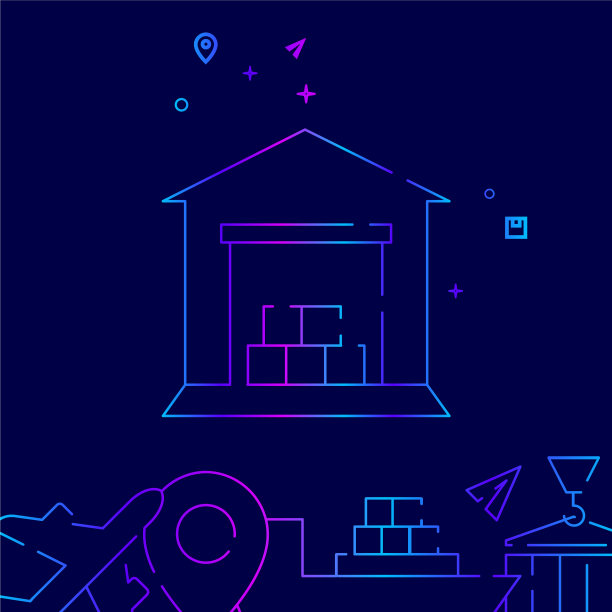 仓库线图标符号象形符号上的符号图片下载