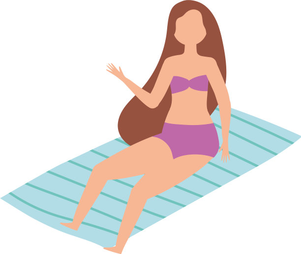 人们夏季相关设计轻松年轻女子图片下载