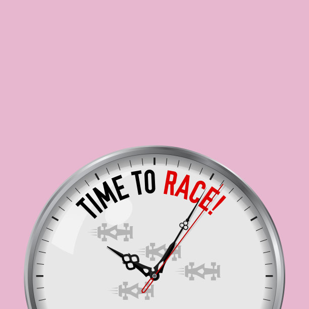 是时候用激励口号和白色时钟赛跑了图片下载