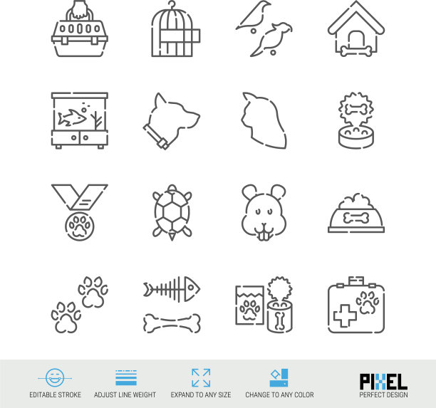 直线图标设置宠物相关的直线图标宠物图片下载