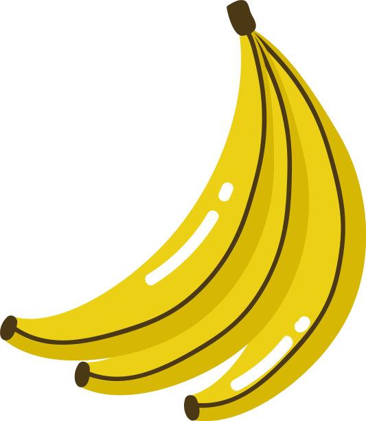 热带水果香蕉卡通孤立设计图标图片下载