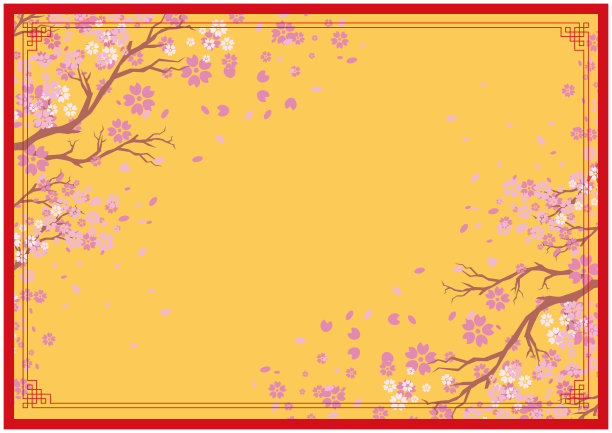 春天樱花花瓣背景图片下载