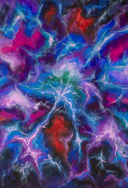 画布背景纹理上的抽象彩色油彩涂抹绘画。油漆笔触。彩色艺术3D背景图片下载