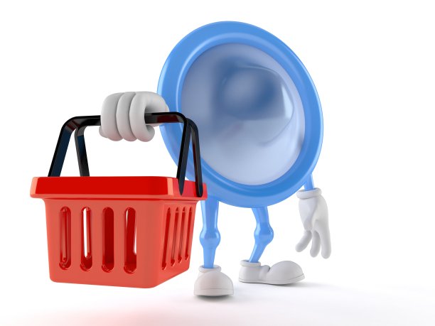 抱着购物篮的安全套人物图片下载