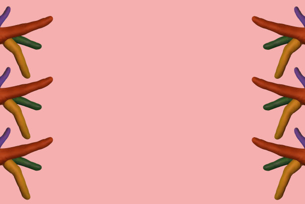 素色背景，手指图案图片下载