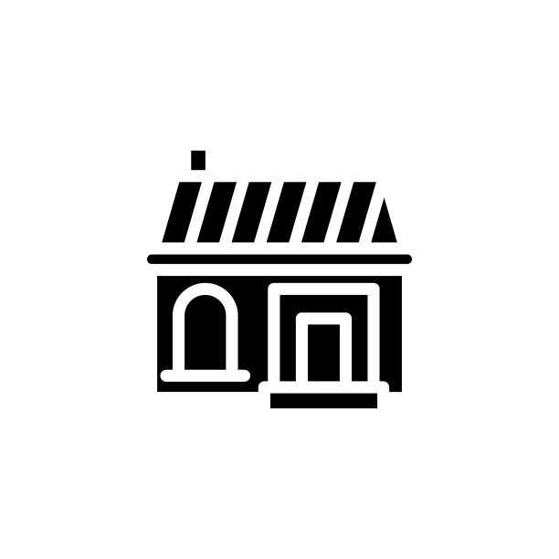 矢量圣诞房屋图标标志图片下载