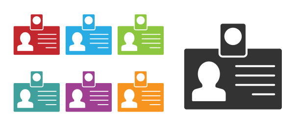 黑色标识牌图标孤立在白色背景上。它可以用于展示，公司的身份，广告。设置图标丰富多彩。向量图片下载