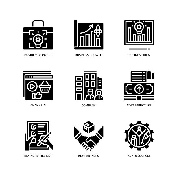 业务模型画布图标集图片下载