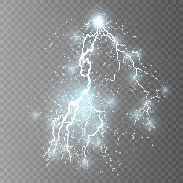 闪电闪电。闪电碰撞，强烈的电爆炸图片下载