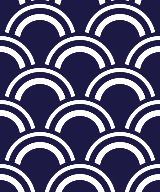 经典的鱼鳞日式图案图片下载