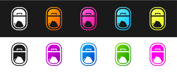 将飞机窗口图标隔离在黑白背景上。飞机舷窗。向量图片下载