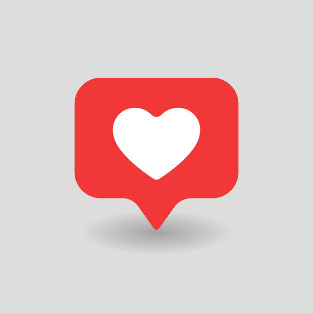 计数器通知红心UI图标。关注instagram图标喜欢。Instagram喜欢，心形图标。社交媒体加1个赞。矢量插图图标EPS 10图片下载