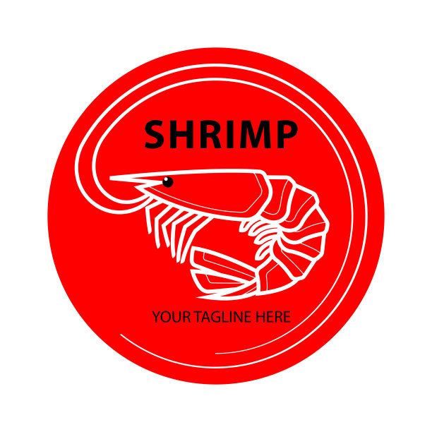 虾线性标志向量图片下载