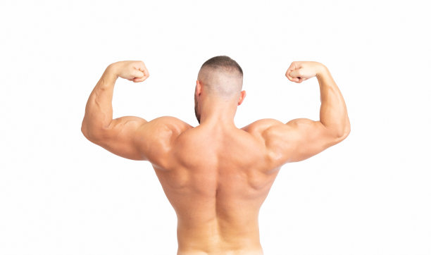 肌肉男收缩二头肌图片下载