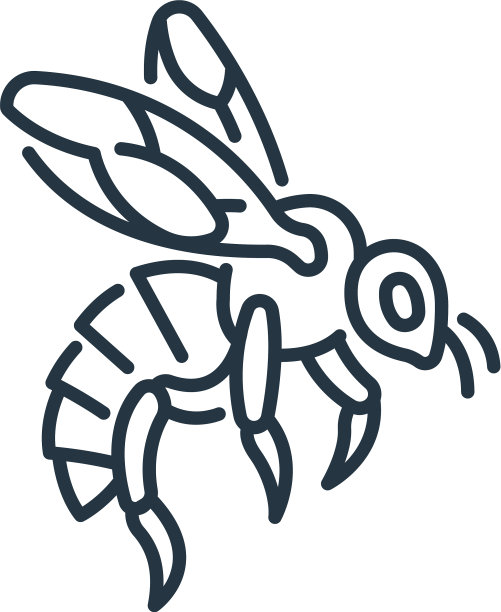 蜜蜂图标蜜蜂可编辑的笔触蜜蜂线性符号图片下载