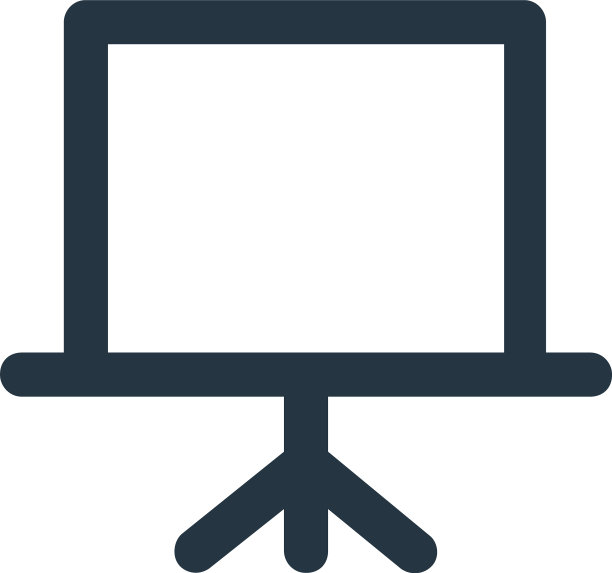 演示图标孤立在白色背景上图片下载