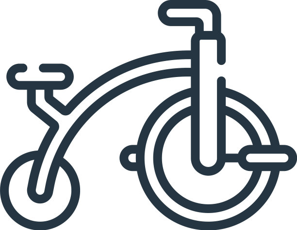 三轮车图标孤立的白色背景图片下载