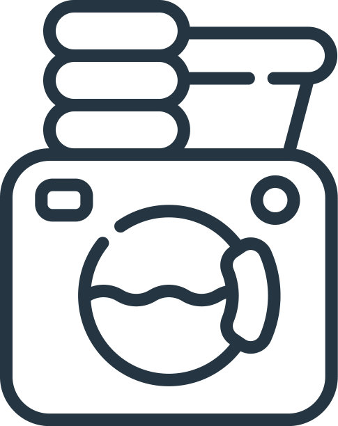 洗衣图标孤立的白色背景轮廓图片下载