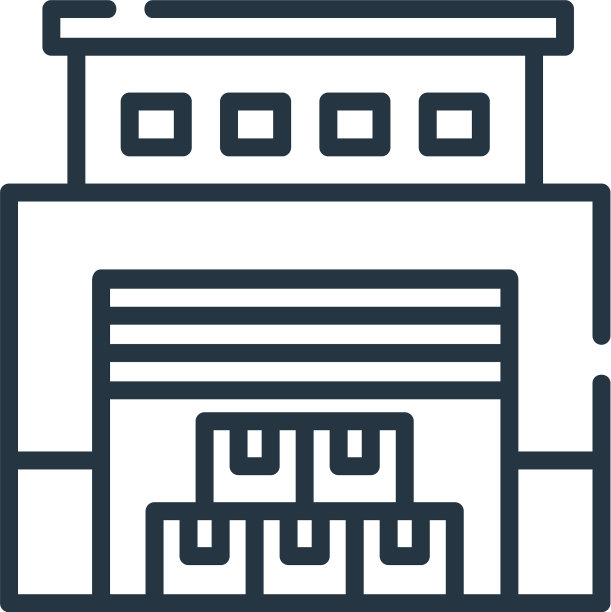 仓库图标孤立在白色背景图片下载