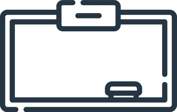 白色背景上孤立的白板图标图片下载