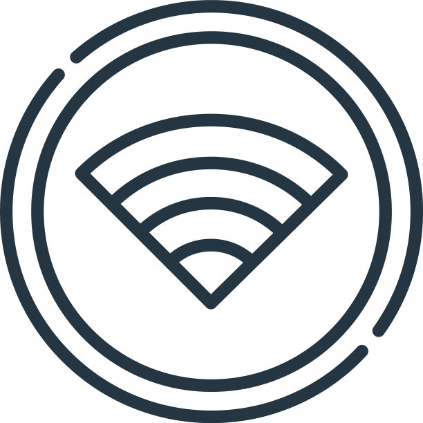 Wifi图标孤立在白色背景轮廓图片下载