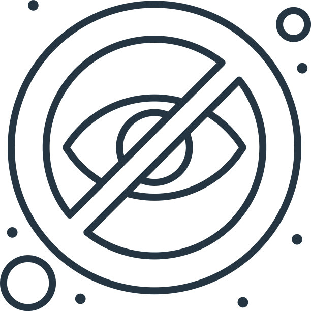 隐藏图标隔离在白色背景轮廓图片下载