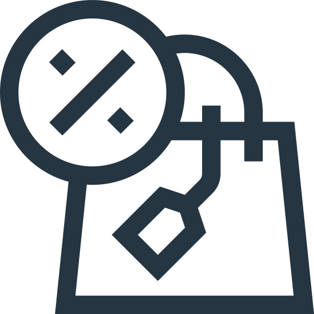 购物袋图标孤立的白色背景图片下载