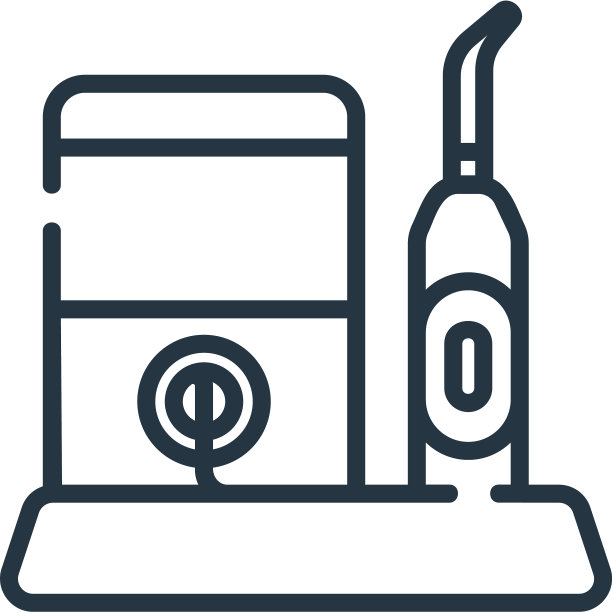 牙科冲洗器图标孤立在白色图片下载