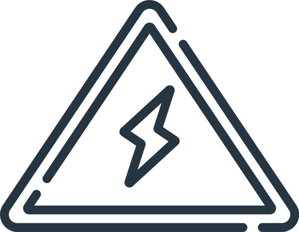 电力标志图标隔离在白色图片下载