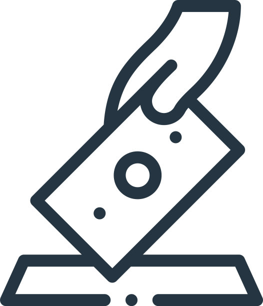 捐赠图标孤立的白色背景轮廓图片下载