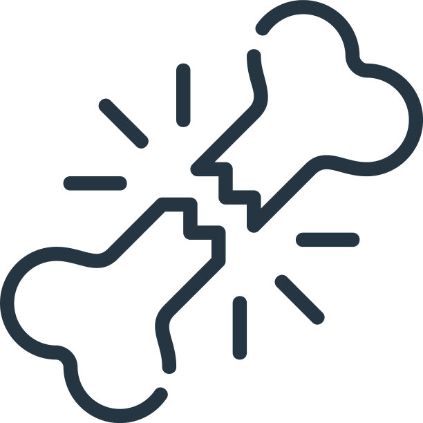 骨折的骨头图标骨折可编辑的中风图片下载