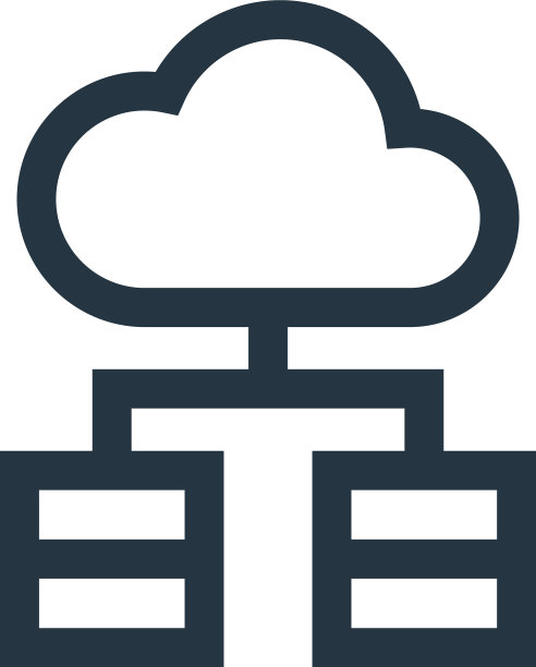 服务器图标隔离在白色背景大纲图片下载