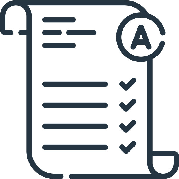 考试图标孤立在白色背景大纲图片下载