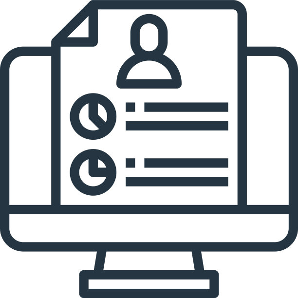 简历图标孤立在白色背景大纲图片下载