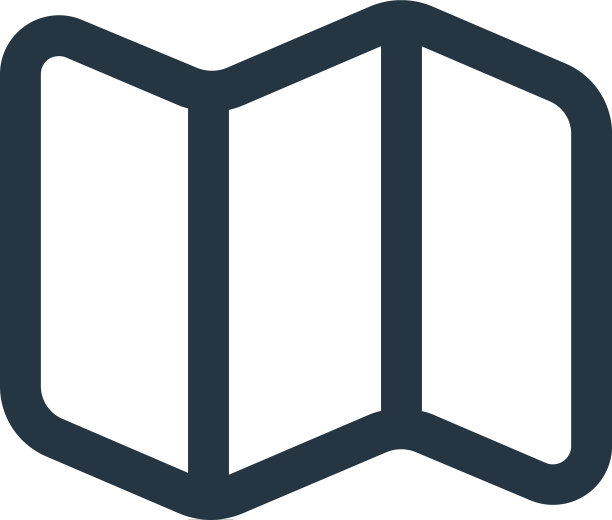 地图图标孤立在白色背景轮廓上图片下载