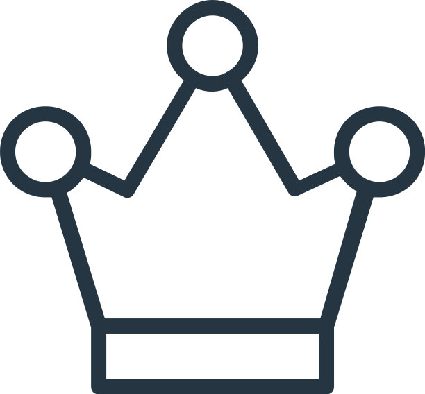 皇冠图标孤立在白色背景轮廓图片下载