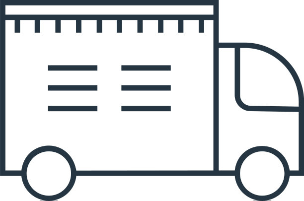 送货卡车图标孤立的白色背景图片下载