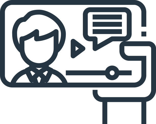 视频图标孤立在白色背景轮廓图片下载